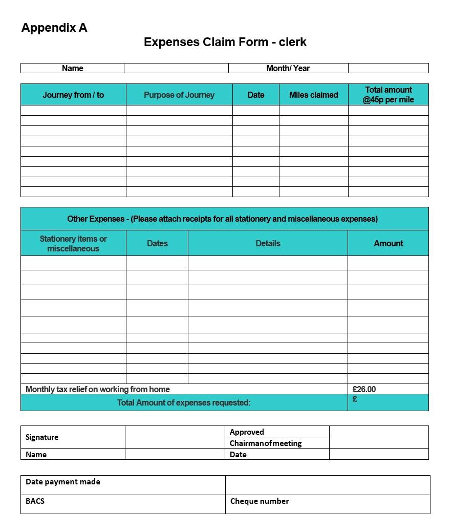 Expenses policy appendix a